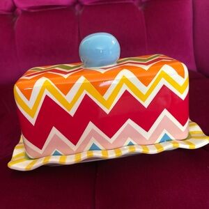 Colorful Zigzag Butter Dish